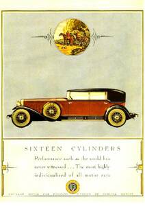 *1930 year. automobile advertisement Cadillac 4 Cadillac