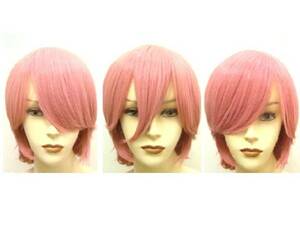  cosplay wig Short (S01-TF smoky pink wig net 1 piece attaching ) Bob wig Halloween komike... fancy dress Mai pcs ..