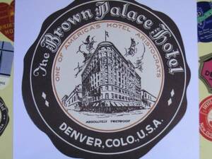 ▽ ▼ 63402 ▼ &lt;le*Наклейка с путешествиями&gt; Великие американские города*The Brown Palace Hotel Denver