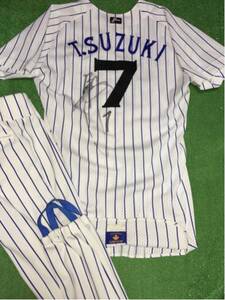  Yokohama 7 Suzuki furthermore .*02 actual use * with autograph uniform top and bottom 