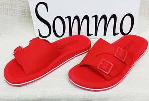 [somo] SOMMO good quality. shower sliding sandals 38 red 24.