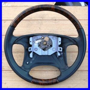b0214 Volvo V40 wood & leather combination steering wheel steering gear 