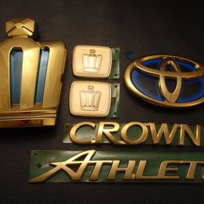 7トレジャー 【トヨタ 210系 クラウン アスリート ハイブリッド 210系 CROWN ATHLETE HYBRID】 プレミアム ゴールド エンブレム 6点セット