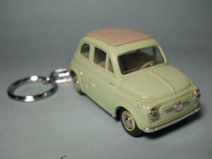  key holder Fiat 500 light green die-cast figure mascot accessory 