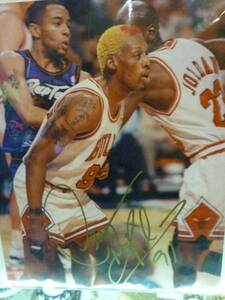  Dennis * rod man autograph attaching photograph, Pro my do①* basketball, beautiful goods 