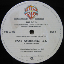 ♪THE B-52's ROCK LOBSTER PROMO 12 レア廃盤 超入手困難即決！_画像2