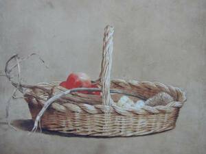 Art hand Auction Tsutomu Fujii, autumn basket, From a rare art book, Brand new high quality framed, Good condition, painting, oil painting, still life painting