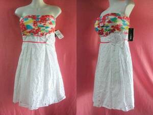  storage goods * tag attaching mymichelle slip dress size 11 white / red color 