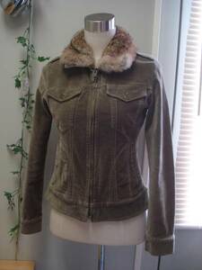 * Jill Stuart * rabbit fur attaching velour jacket blouson M