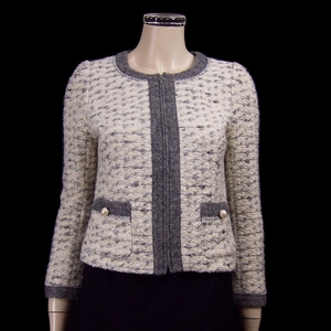  as good as new * Apuweiser-riche *Apuweiser-riche* brilliancy lame &mo hair .* beautiful woman tweed jacket *1(s size.36.7 number )