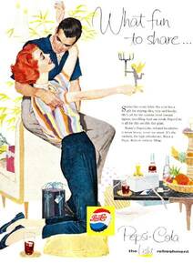 ●059F　1958年のレトロ広告　ペプシコーラ　PEPSI