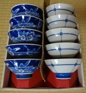 茶碗 飯茶碗 １０客セット 絵替わり 和食器 未使用 stuyse h