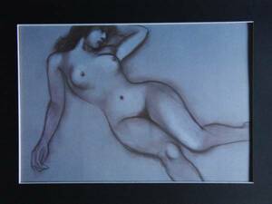 古沢岩美、裸婦　41、希少画集画よ、新品高級額付、状態良好