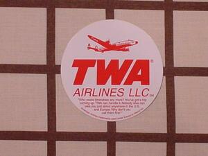 正規品◇【トランスワールド航空/TWA】◇[円形ステッカー] ③