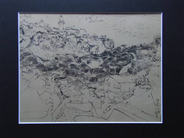 池田 遥邨、谿、大判、額装用・画版、日本製・新品額 額装付、状態良好 池田 遥邨、谿、大判、額装用・画版、日本製・新品額 額装付