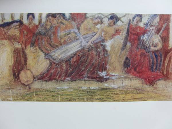 青木繁、【天平時代】、年代物・希少な画集画、新品高級額 額装付