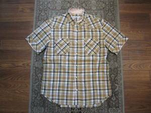 *BOYCOTT damage check western shirt * tea multi size3*