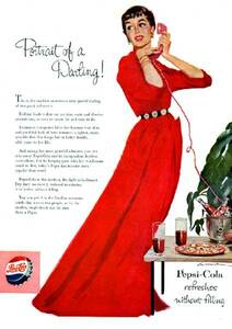 *057F 1956 year. retro advertisement Pepsi-Cola PEPSI