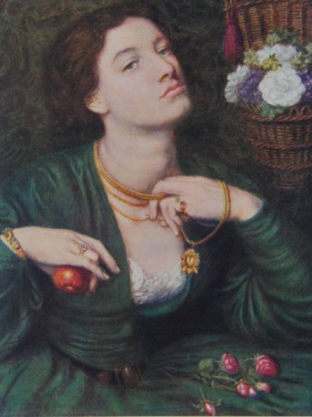 蒙娜·波莫纳/DG Rossetti 超级稀有, 摘自100年前的一本艺术书, 绘画, 油画, 肖像
