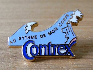 古いピンバッジ：Contrex コントレックス 水 ロゴ 風景 ピンズ #B