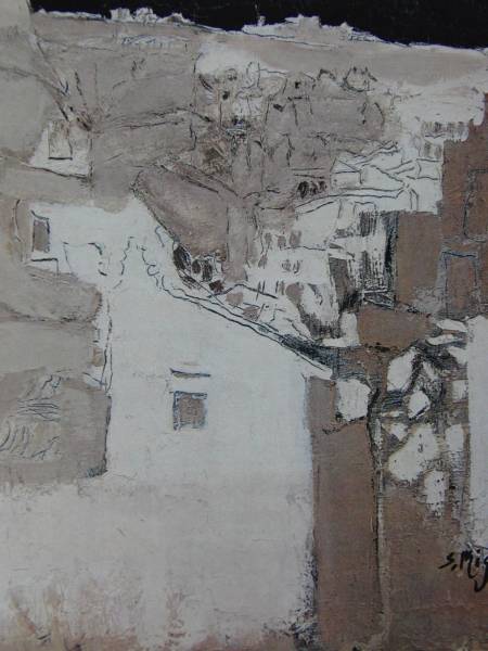 Setsuko Migishi, Ville blanche espagnole, Peintures rares/livres d'art, Tout neuf avec cadre, peinture, peinture à l'huile, Nature, Peinture de paysage