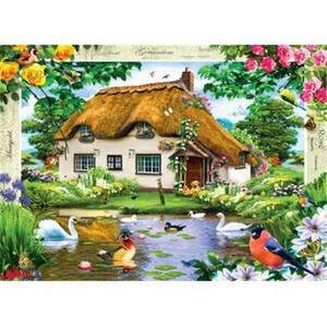 (71404) 1000ピース ジグソーパズル 米国輸入●MAS●スワン コテージ Swan Cottage 