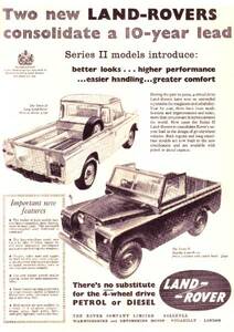 *1958 year. automobile advertisement Land Rover LAND ROVER