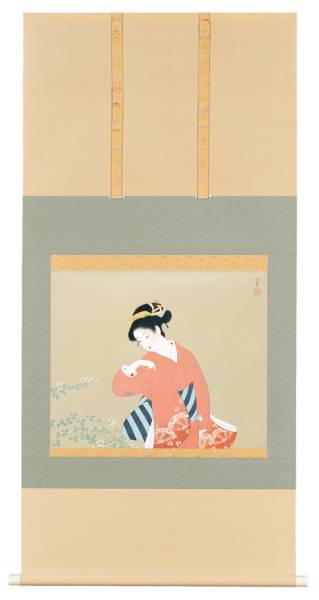 Free Shipping Early Autumn Uemura Shoen Hanging Scroll Hanging Scroll Painting style=width:100%;, artwork, print, silk screen