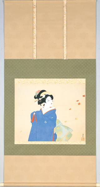 Livraison gratuite automne profond Shoen Uemura suspendu défilement peinture style d'impression = largeur: 100%;, ouvrages d'art, imprimer, autres