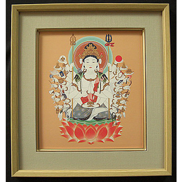 Junichi Muto Viel Glück Sternzeichen Amulett Hauptbild Senju Kannon Gemälde Buddhistisches Gemälde Neuer Stil = Breite: 100 %;, Kunstwerk, Malerei, Andere
