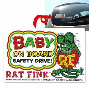 送料140円！　Rat Fink Baby On Board Sticker