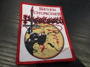 POSSESSED 刺繍パッチ ワッペン seven churches 白