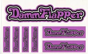 売切 Damm Flapper シール 台紙寸法：W127×H75mm　未使用保管品