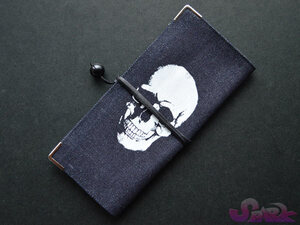 ! smoke . pouch * case! SKULL - skull print ( blue )