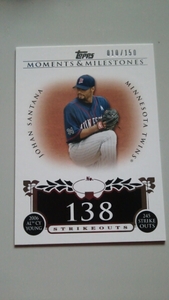 2008 Topps Moments＆Milestones Johan Santana 150枚