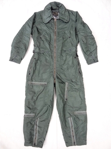  Vintage the US armed forces US military USAF 40S rare CWU flight suit all-in-one coveralls MA1 material size M REG rare OD WW2 mania .