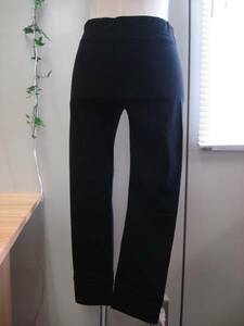  made in Japan * nylon stretch cropped pants * black /w68