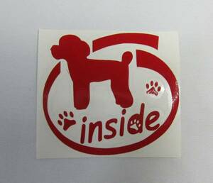 DOG IN CAR( dog ..... ) sticker toy poodle 04