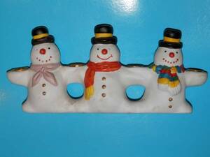 * Christmas snowman candle holder *