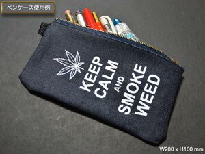 ★お陰さまで売れてます★ ハンドメイドポーチ SMOKE WEED[A273] 送料無料