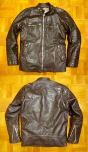 canada製 vintage British Cycle leathers レザー ライダース　MY freedom ブラウン 70s 80s カフェ レーサー リアル ビンテージ