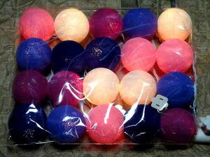 Art hand Auction Luz de bola (material de algodón) ◆ Color orquídea ◆ Hecho a mano en Tailandia, Artículos hechos a mano, interior, bienes varios, otros