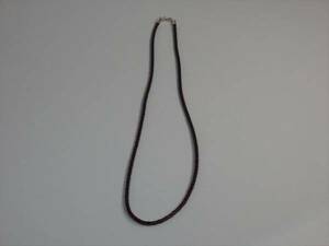 * new goods unused * leather necklace cow leather compilation included leather cord ( compilation included leather )( stop metal fittings hikiwa( silver 925) dense brown 60cm2.5mm L29