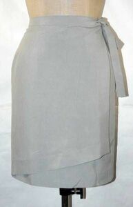 富士シルク２４匁 レディース ラップスカート巻きSkirt Lt.Grey