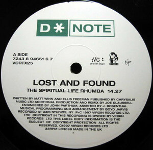 □試聴□D*Note - Lost And Found/Joe Claussell□