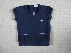  Moujonjon 95 navy blue * stylish short sleeves cut and sewn made in Japan 