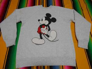 1980 period made ONEITA POWER SWEATS USA Mickey Mouse MICKEY MOUSE WALT DISNEY both sides Vintage sweat Mickey Disney Land 