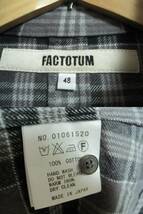 ★ FACTOTUM ファクトタム チェックネルシャツ size48 美品 ★_画像3