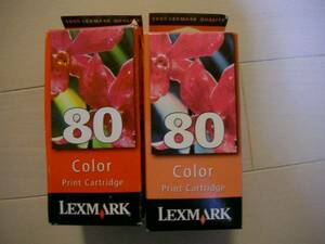  original Lexmark 80 color 2 box set new goods unopened postage 350 jpy ①