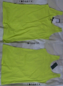 袖無しシャツ(M,黄色,両脇:38cm,襟下:53cm)。 